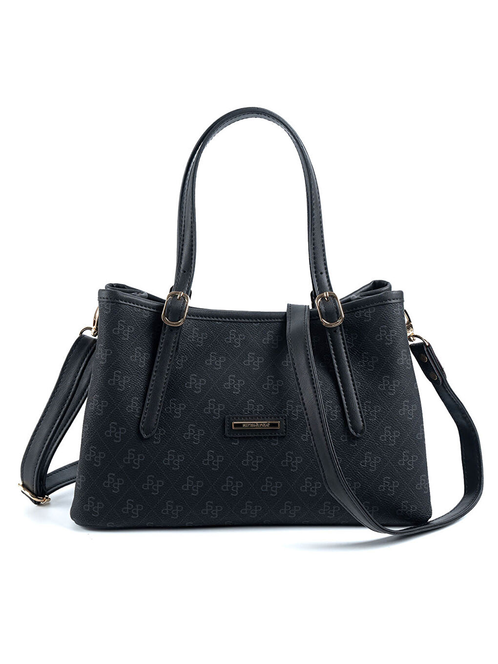 Siyah Kadın Omuz Çantası 1252-47963 SILVER POLO M178 SİYAH-MAT SİYAH-4