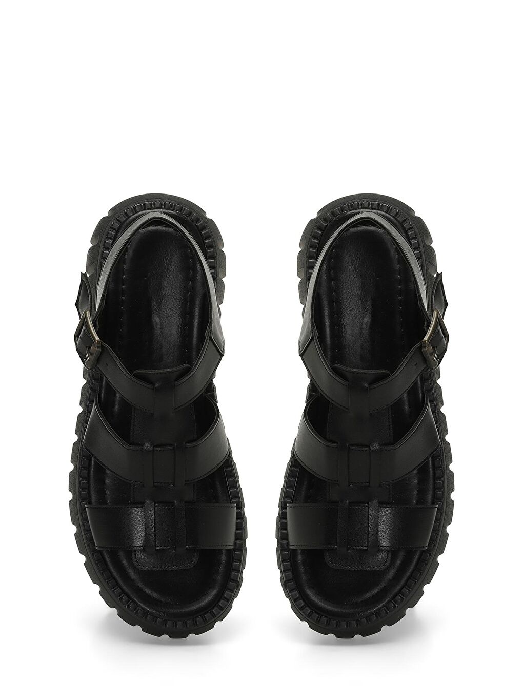 CELESTE 4FX Siyah Kadın Kalın Taban Sandalet-3