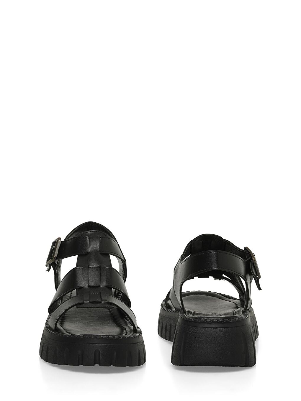 CELESTE 4FX Siyah Kadın Kalın Taban Sandalet-4