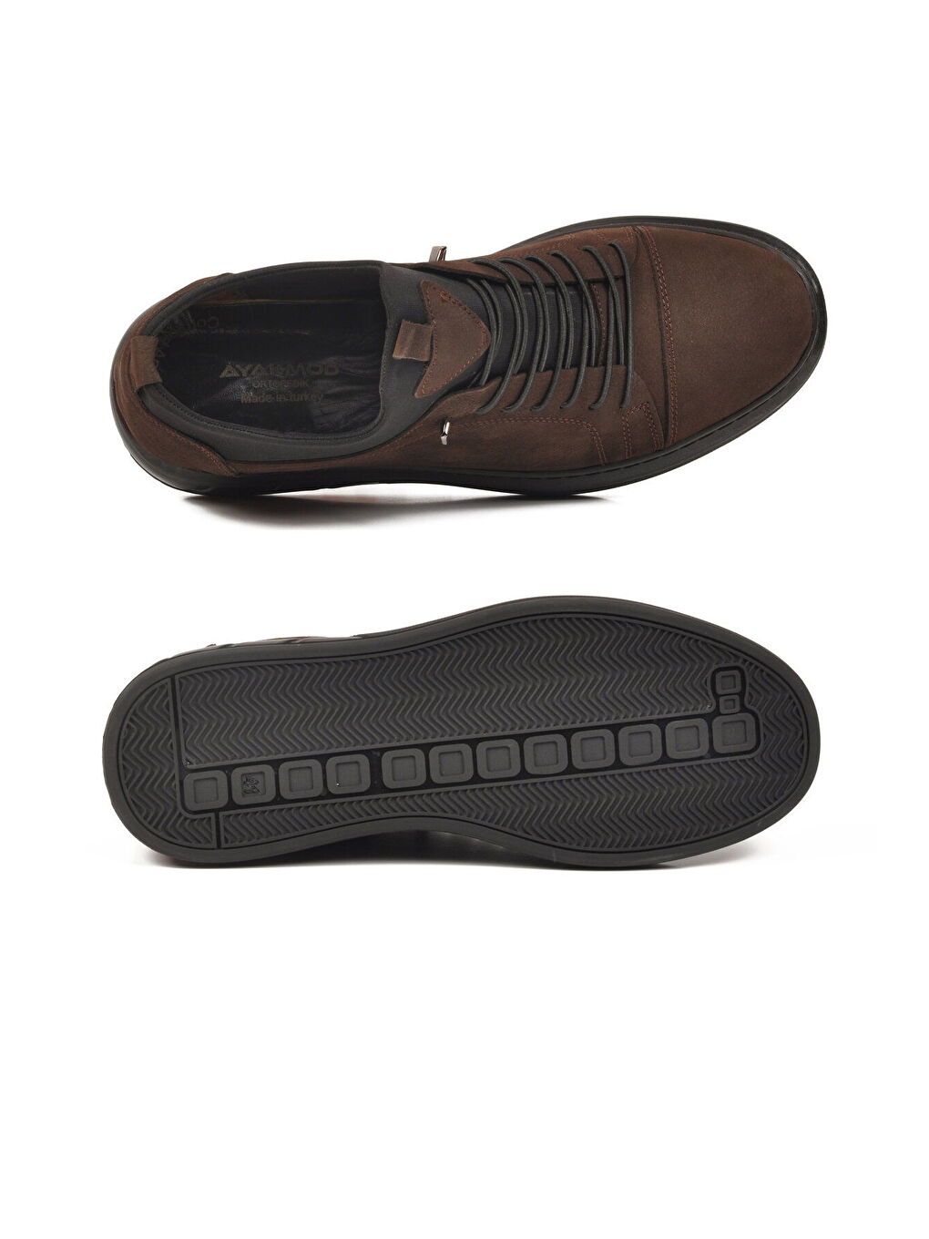 Kahverengi Kahve Nubuk Hakiki Deri Erkek Casual Ayakkabı 117 M-4