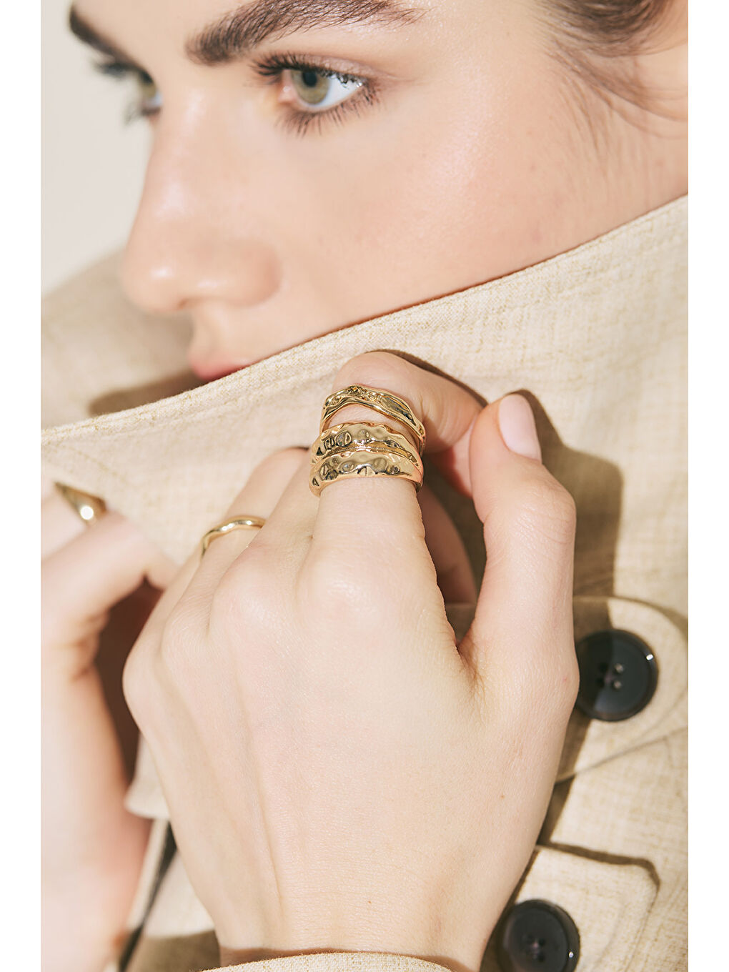 Sarı Helen Yüzük Seti Gold-1