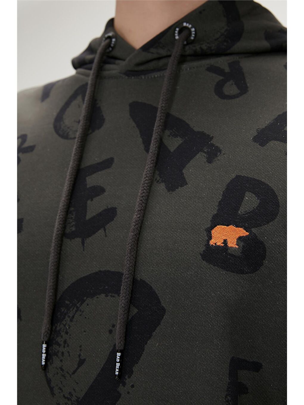 Bad Bear Antrasit Bling Hoodie Antrasit Kapüşonlu Erkek Sweatshirt - 2