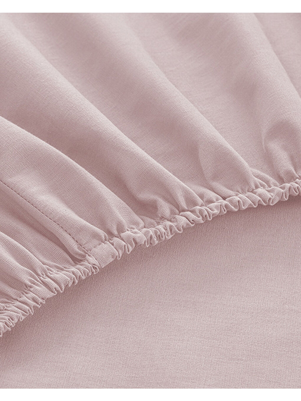 Düz Pamuklu King Size Lastikli Çarşaf Toz Pembe-2