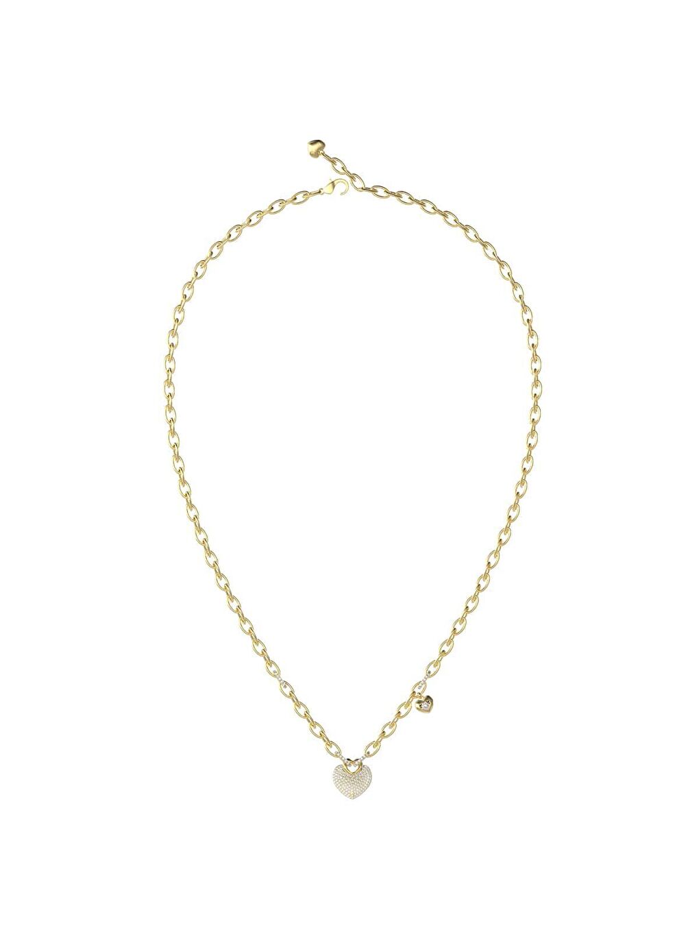 Sarı JGUJUBN05212JWYGTU Kalpli Kadın Kolye