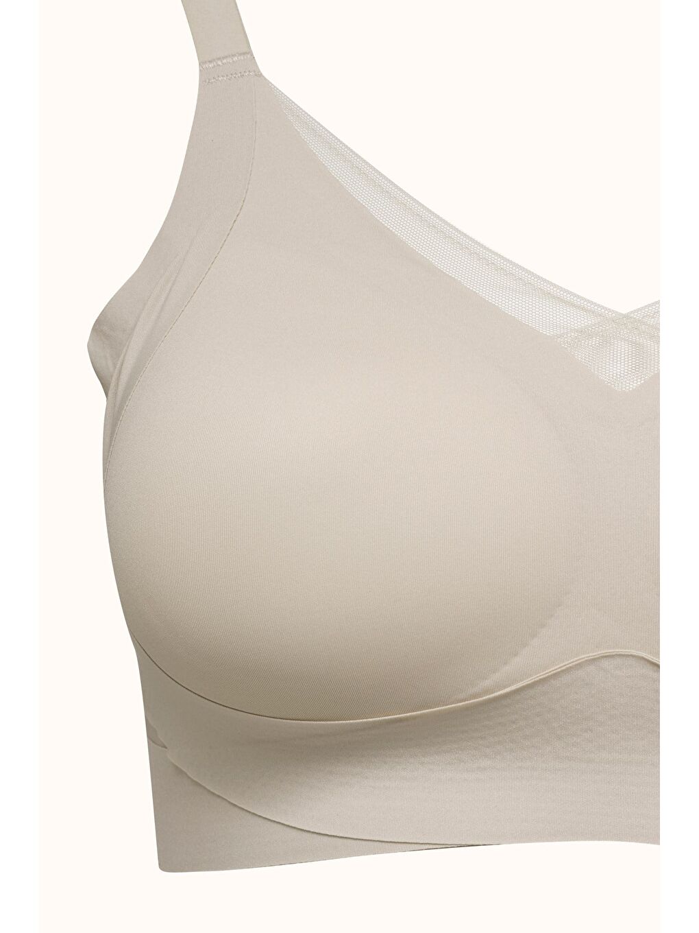 Bej Balensiz Dikişsiz Lazer Kesim Pedli Sütyen Cc419 Taş-1