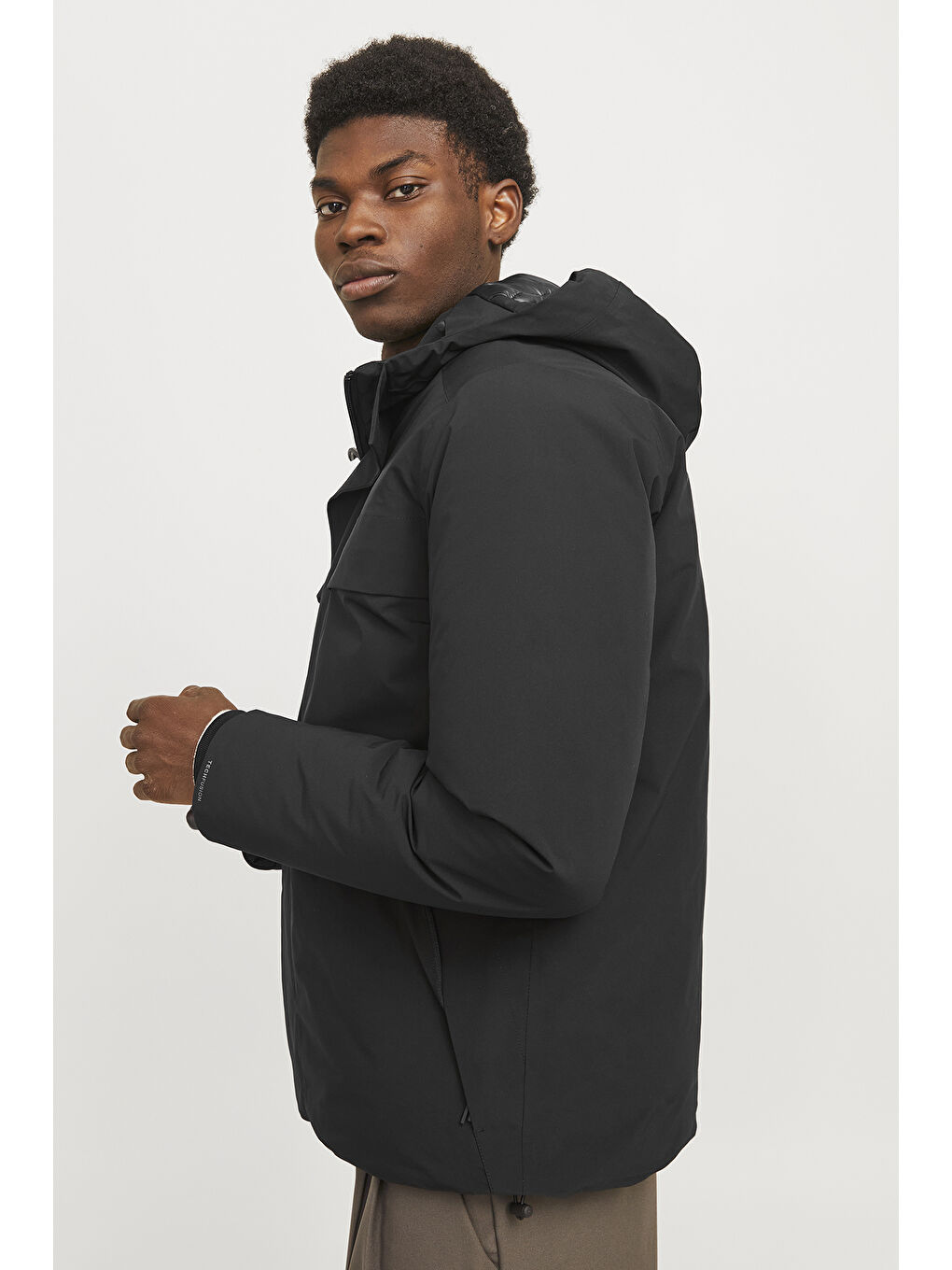 Siyah Premium Jprblawave Suya Dayanıklı Regular Fit Kapüşonlu Erkek Mont 12259457-3