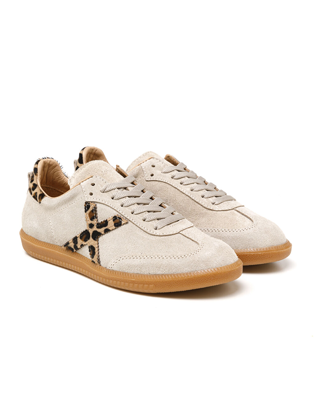 Bej Kadın Sneaker ( Günlük) RC-25Y-088-M-VADE Ten Süet-Leopar Tay-1