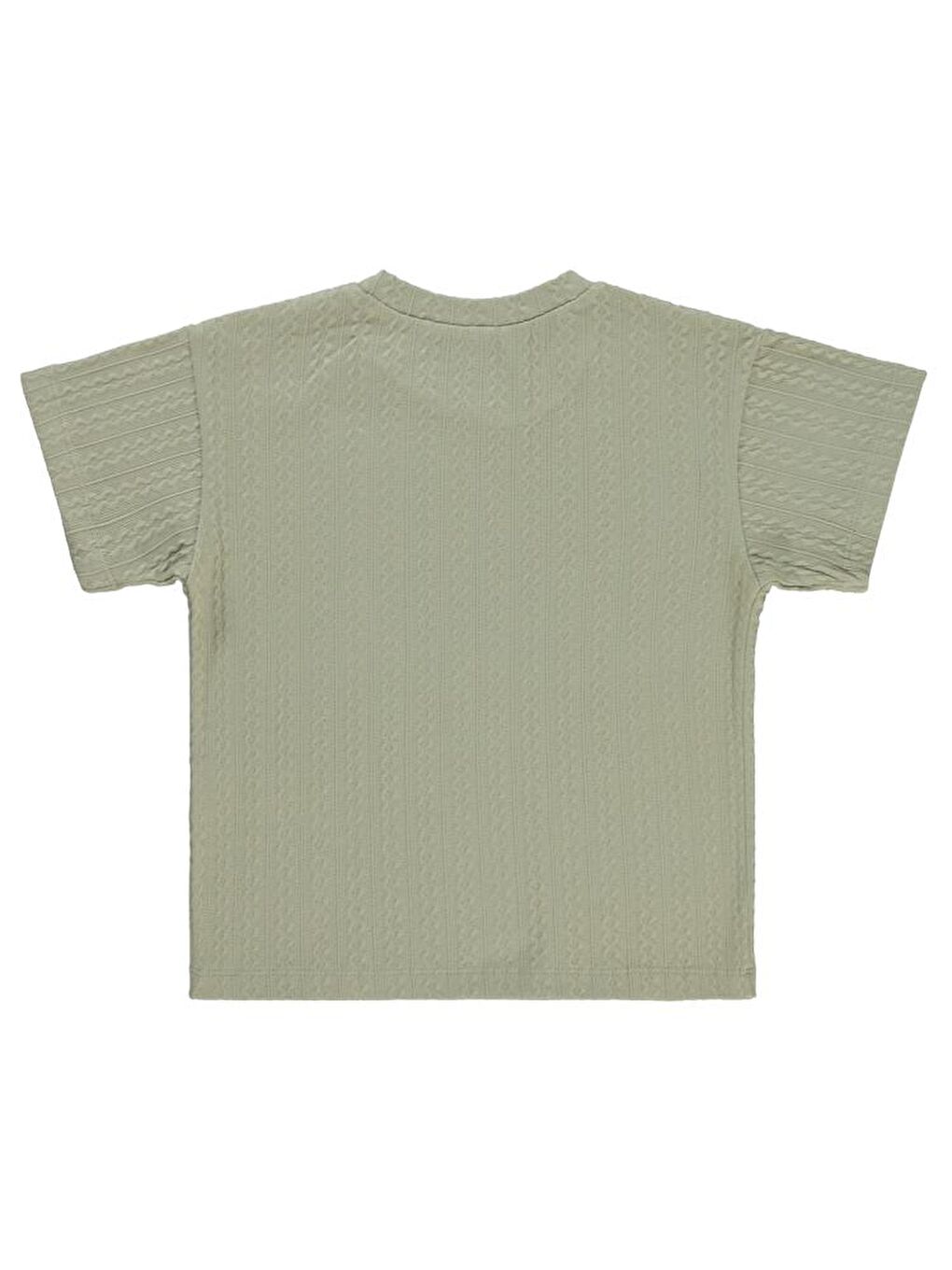 Boys Kendinden Desenli 6-9 Yaş Tişört - Haki 9-10 Yaş-1