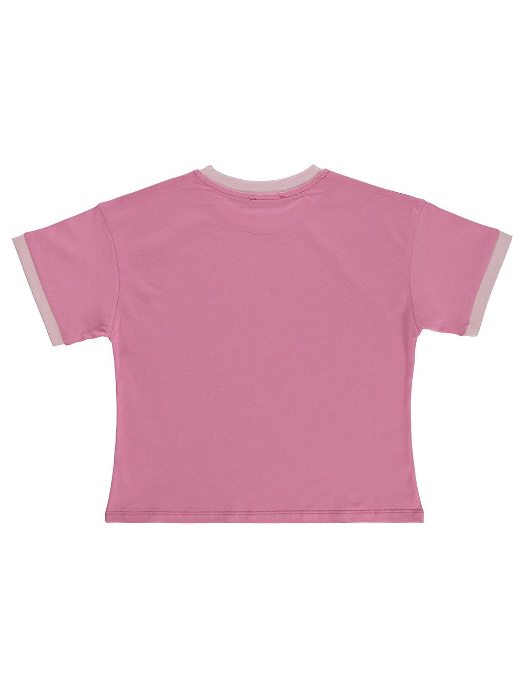 Girls New York Baskılı 10-13 Yaş Tişört - Pembe-1