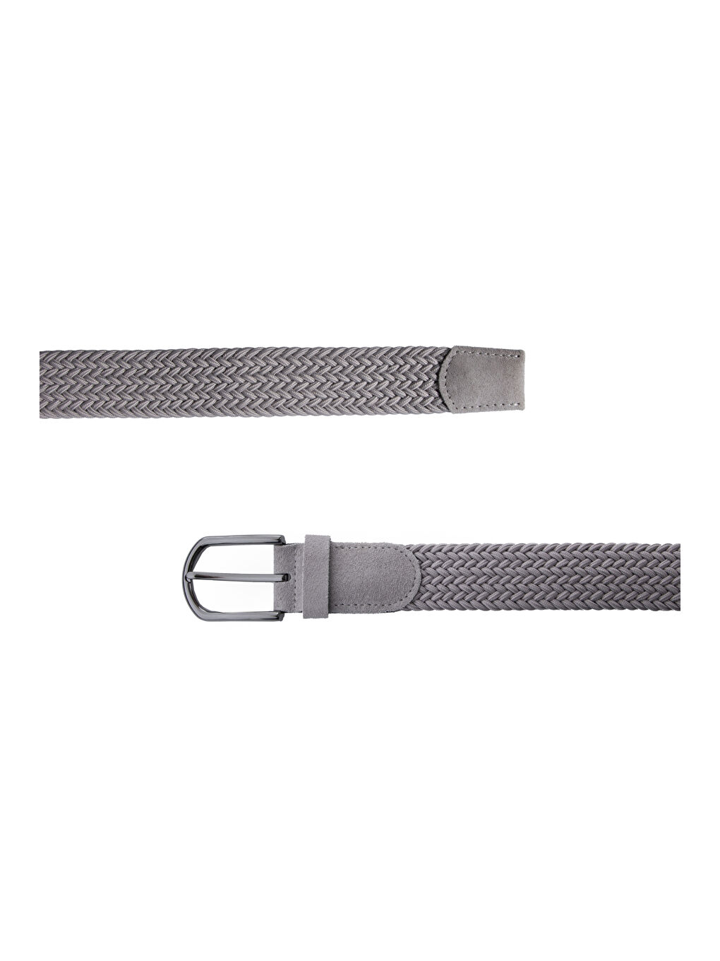 Gri Hediye Kutulu Spor Elastanlı Elastik Örgü Kemer-1