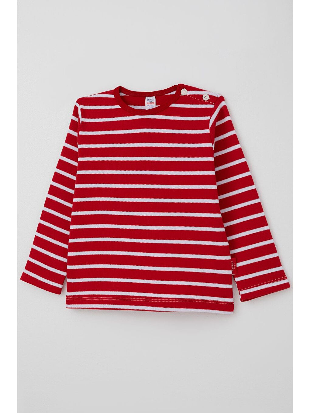 Erkek Bebek Uzun Kollu Tişört Patlı Kırmızı (9 Ay-3 Yaş)-2