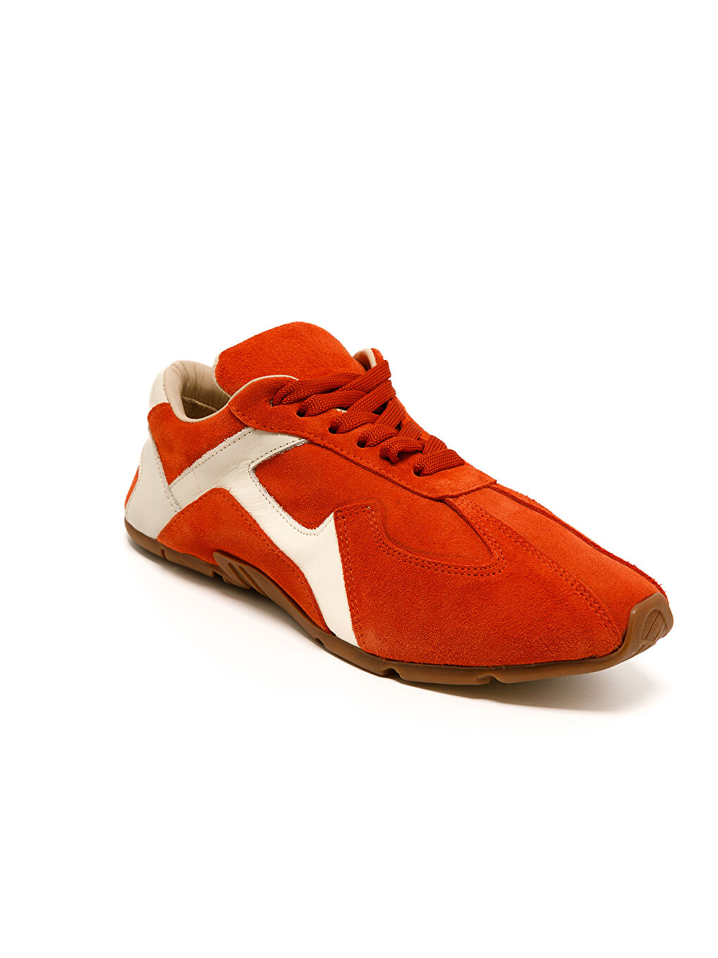 Turuncu Kadın Sneaker ( Günlük) RC-25Y-187-MIU1005 Oranj Süet-Bej Cilt-1