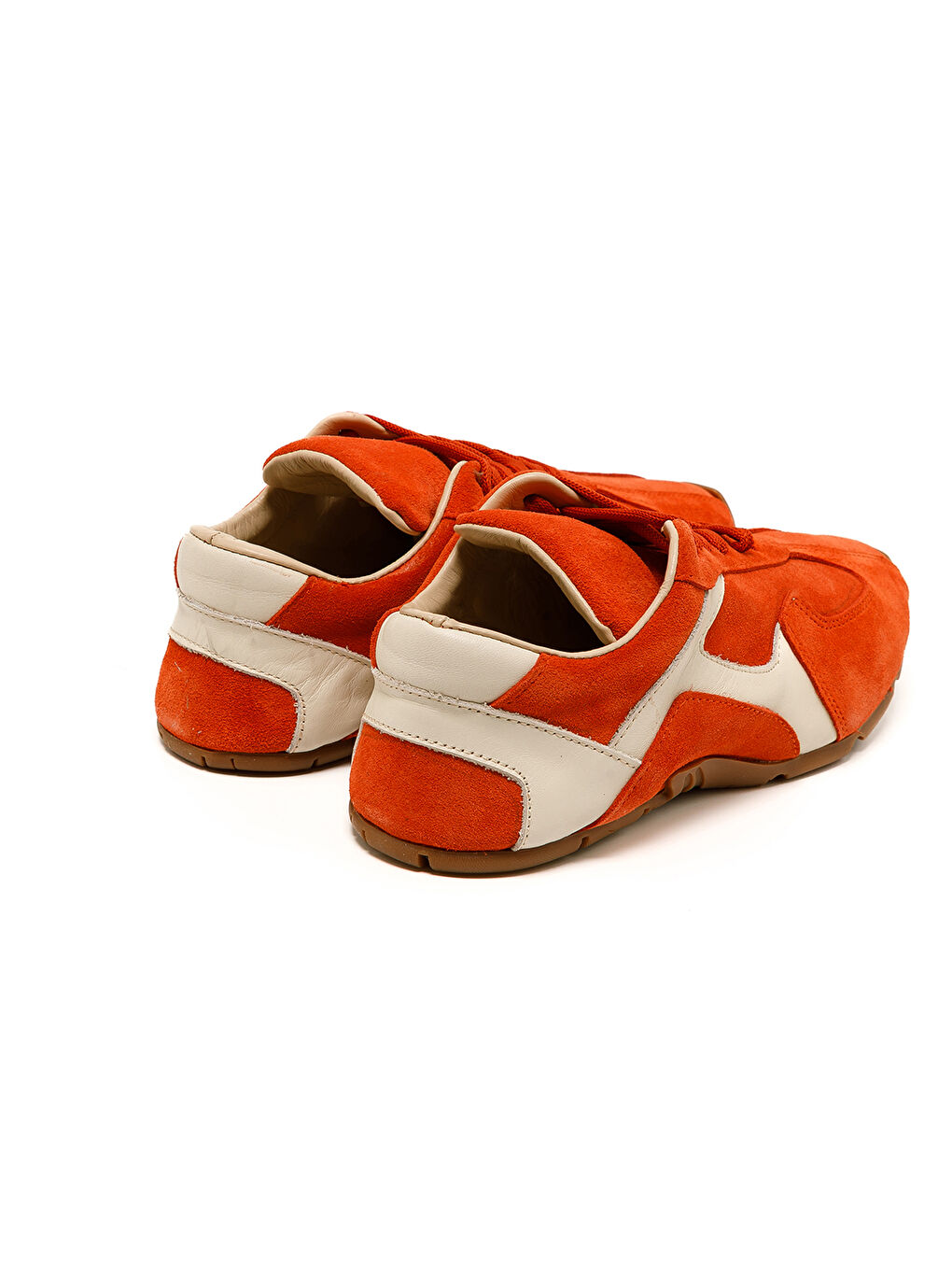 Turuncu Kadın Sneaker ( Günlük) RC-25Y-187-MIU1005 Oranj Süet-Bej Cilt-4