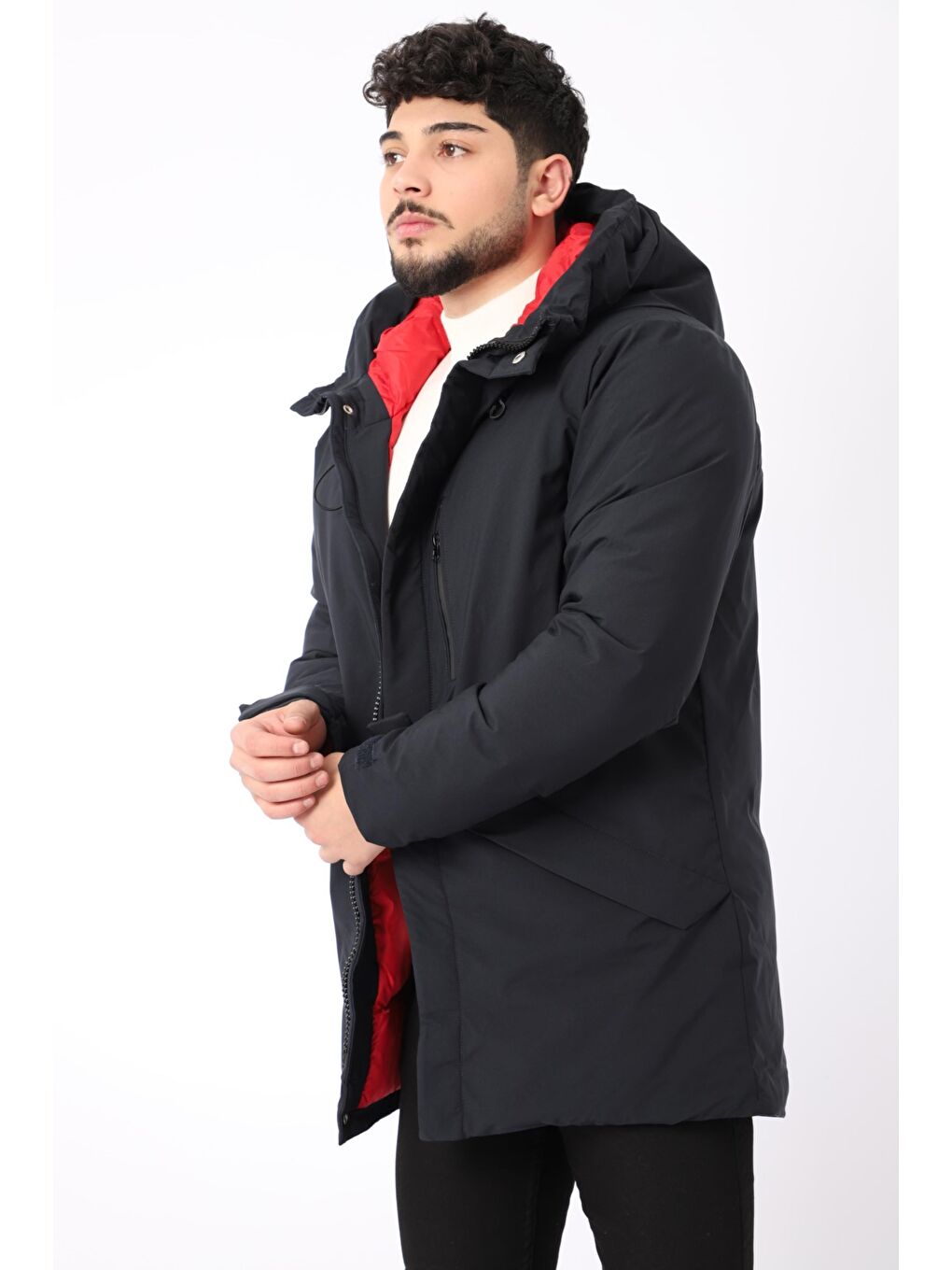 Mavi Kapüşonlu Mont Kaban NR 405