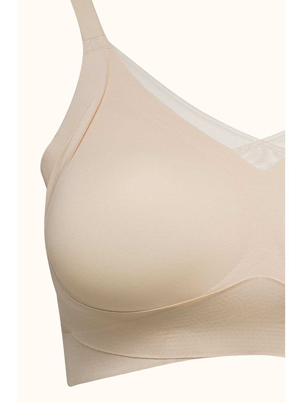 Bej Balensiz Dikişsiz Lazer Kesim Pedli Sütyen Cc419 Ten-1