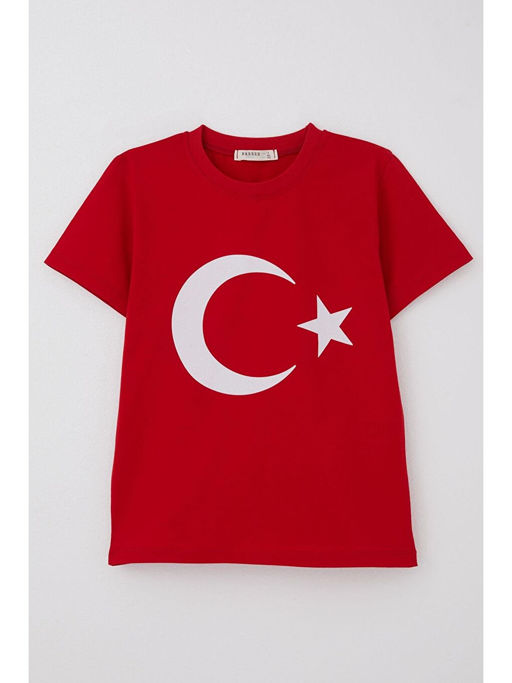 Erkek Çocuk Tişört Türk Bayraklı Kırmızı (4-14 Yaş)-2