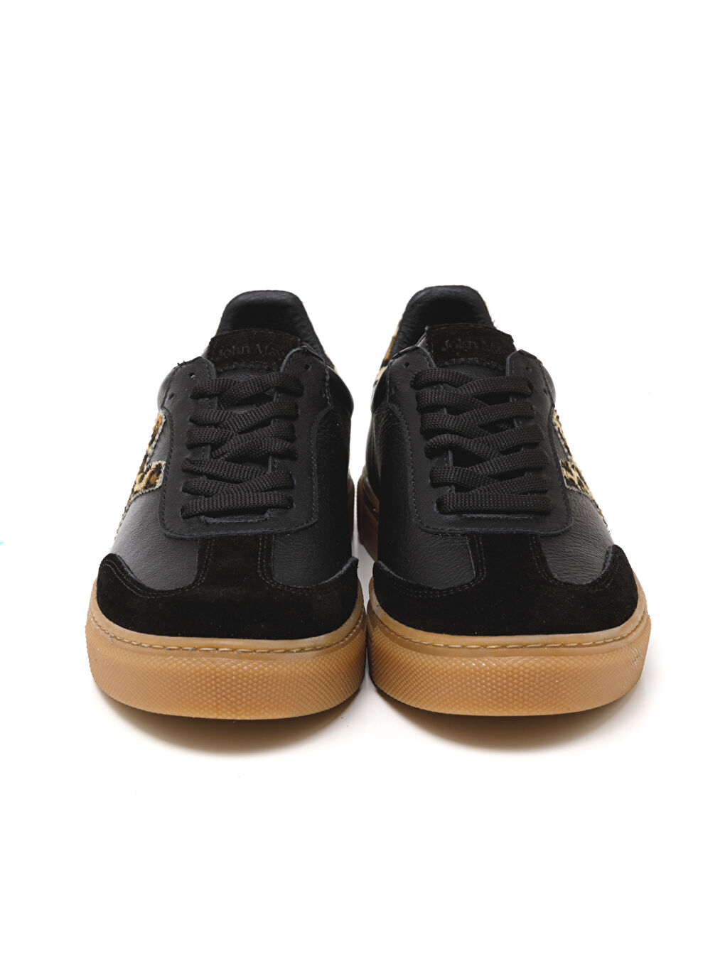 Kadın Sneaker ( Günlük) MAR-25Y-192-3030 Siyah Süet-Siyah Cilt-Leopar-2