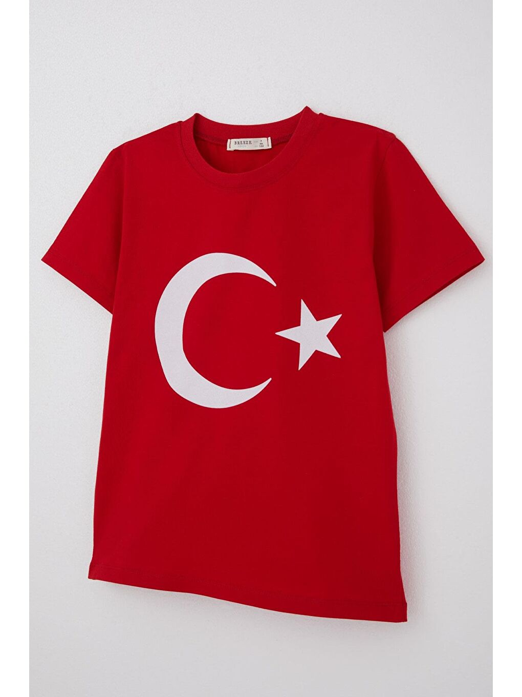 Erkek Çocuk Tişört Türk Bayraklı Kırmızı (4-14 Yaş)-4