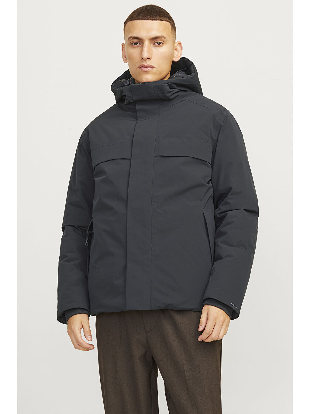 Lacivert Premium Jprblawave Suya Dayanıklı Regular Fit Kapüşonlu Erkek Mont 12259457