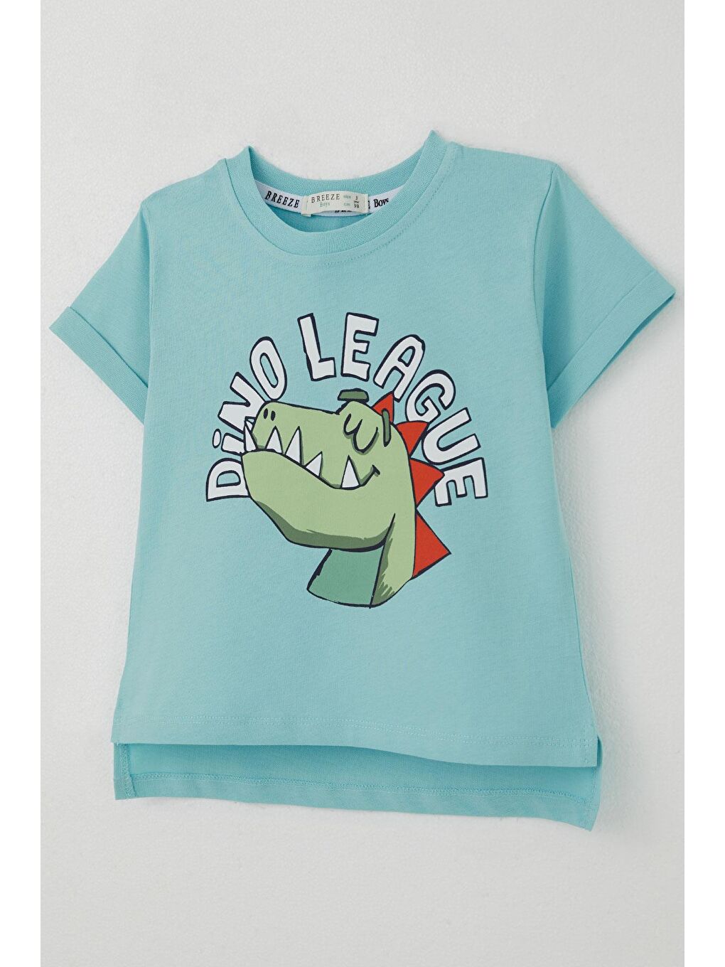 Erkek Çocuk Tişört Lig Yıldızı Dinozor Baskılı Açık Mavi (2-6 Yaş)-2