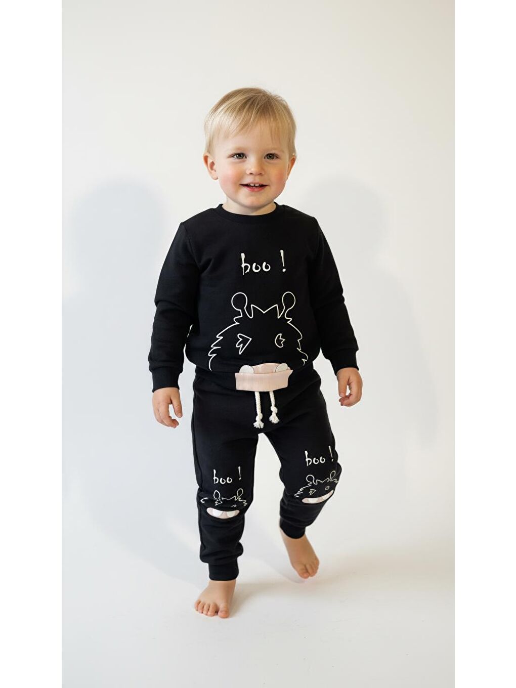 Siyah Figür Baskılı 2 Li Takım-1