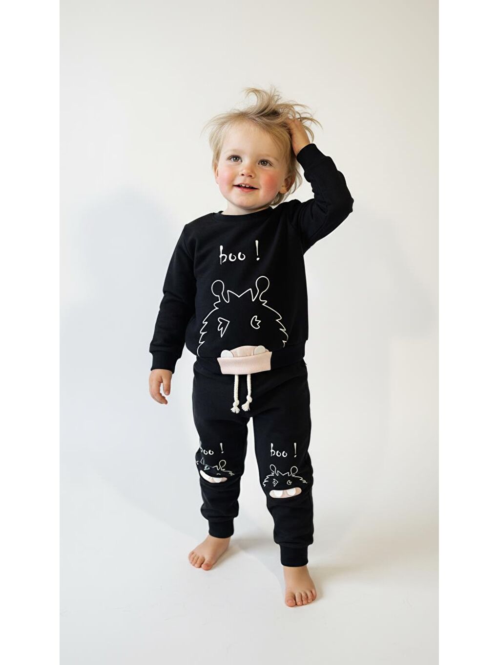 Siyah Figür Baskılı 2 Li Takım-4