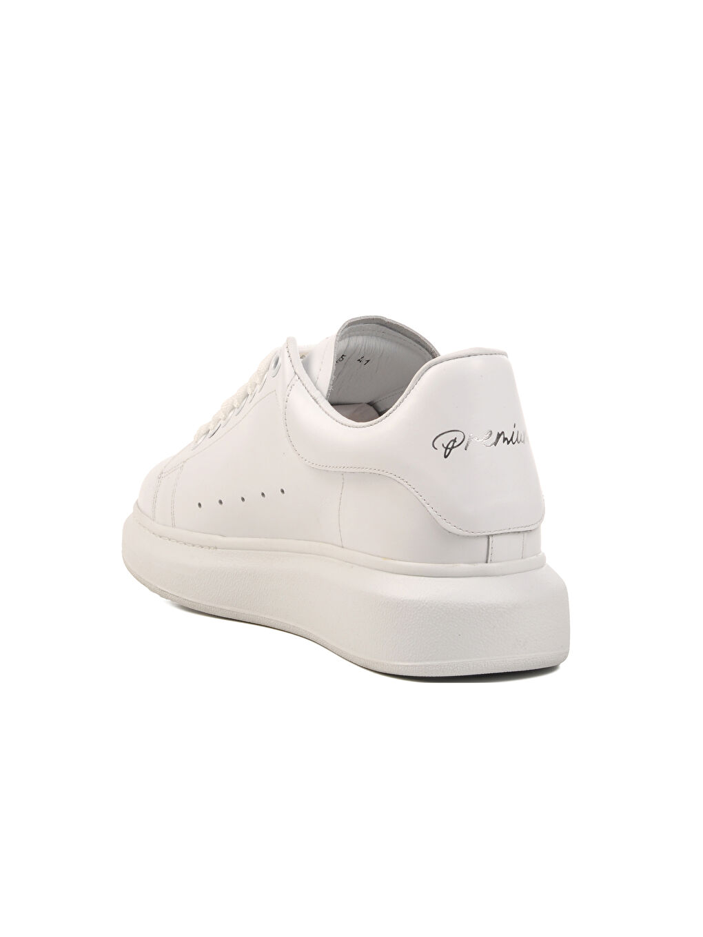 Beyaz Hakiki Deri Erkek Sneaker Premium 02028 M-3