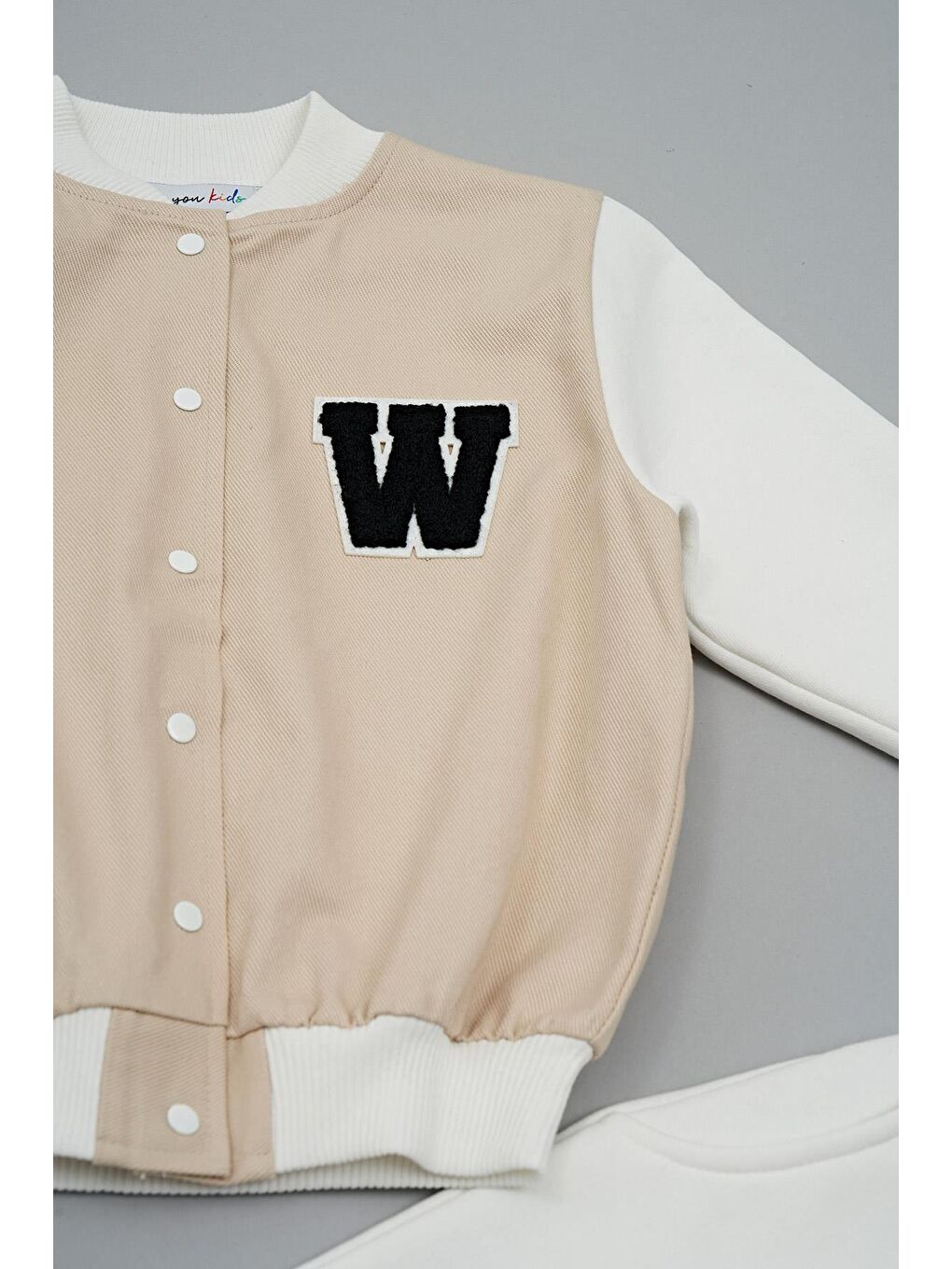 Bej Kolej Ceket W Nakışlı Taş Alt Üst Takım-1