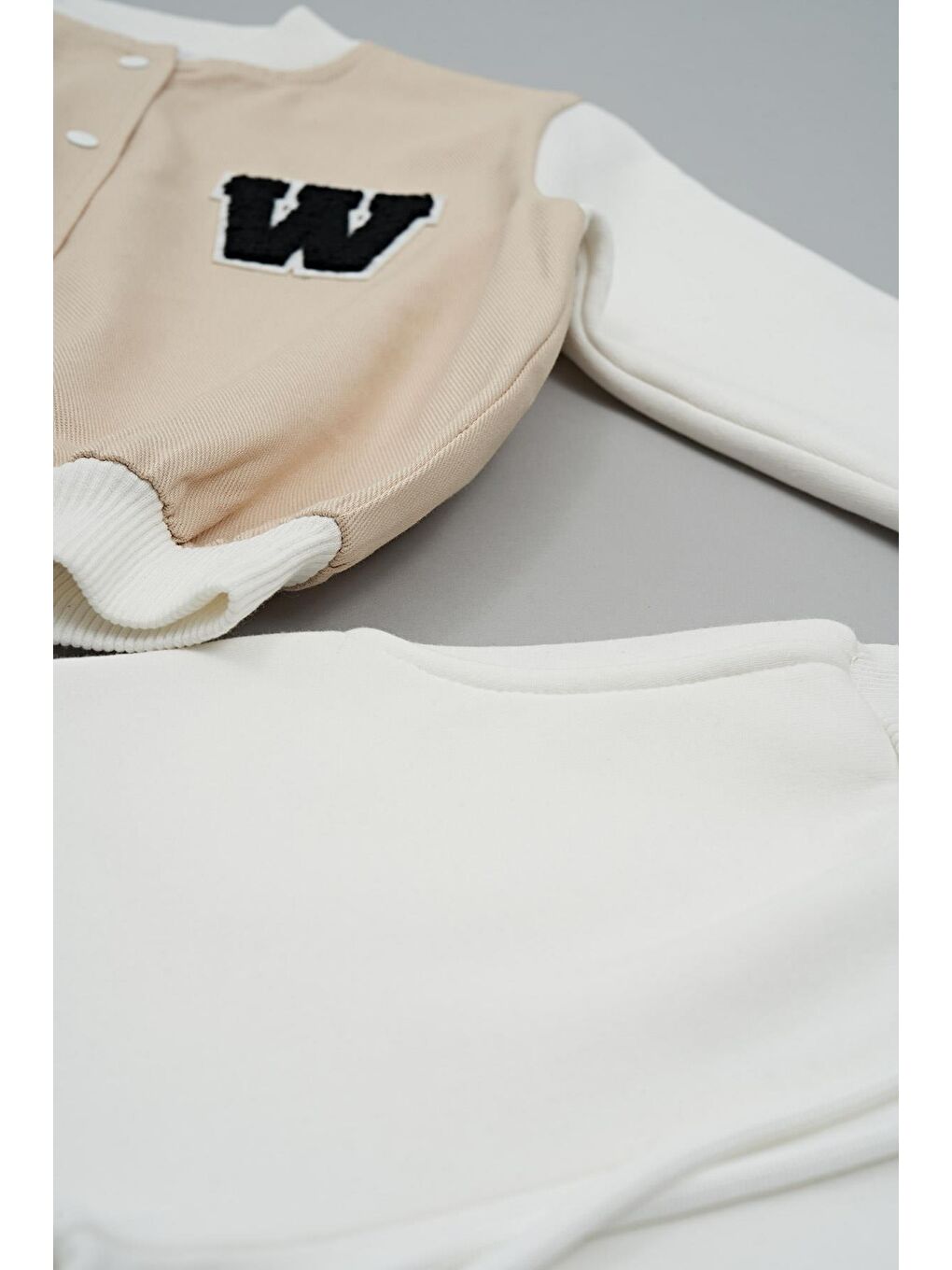 Bej Kolej Ceket W Nakışlı Taş Alt Üst Takım-2