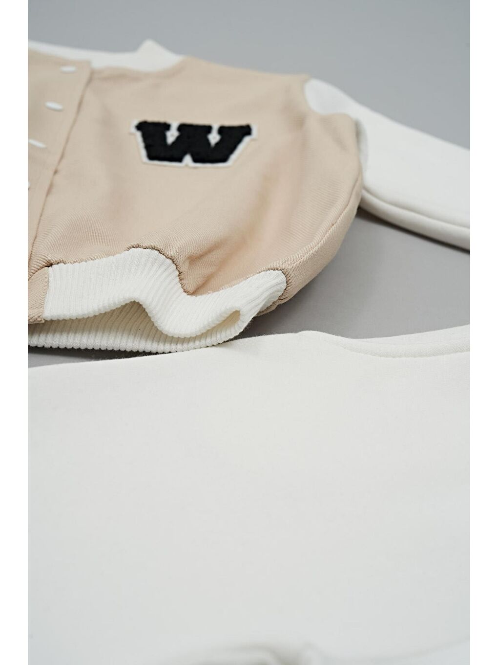 Bej Kolej Ceket W Nakışlı Taş Alt Üst Takım-3