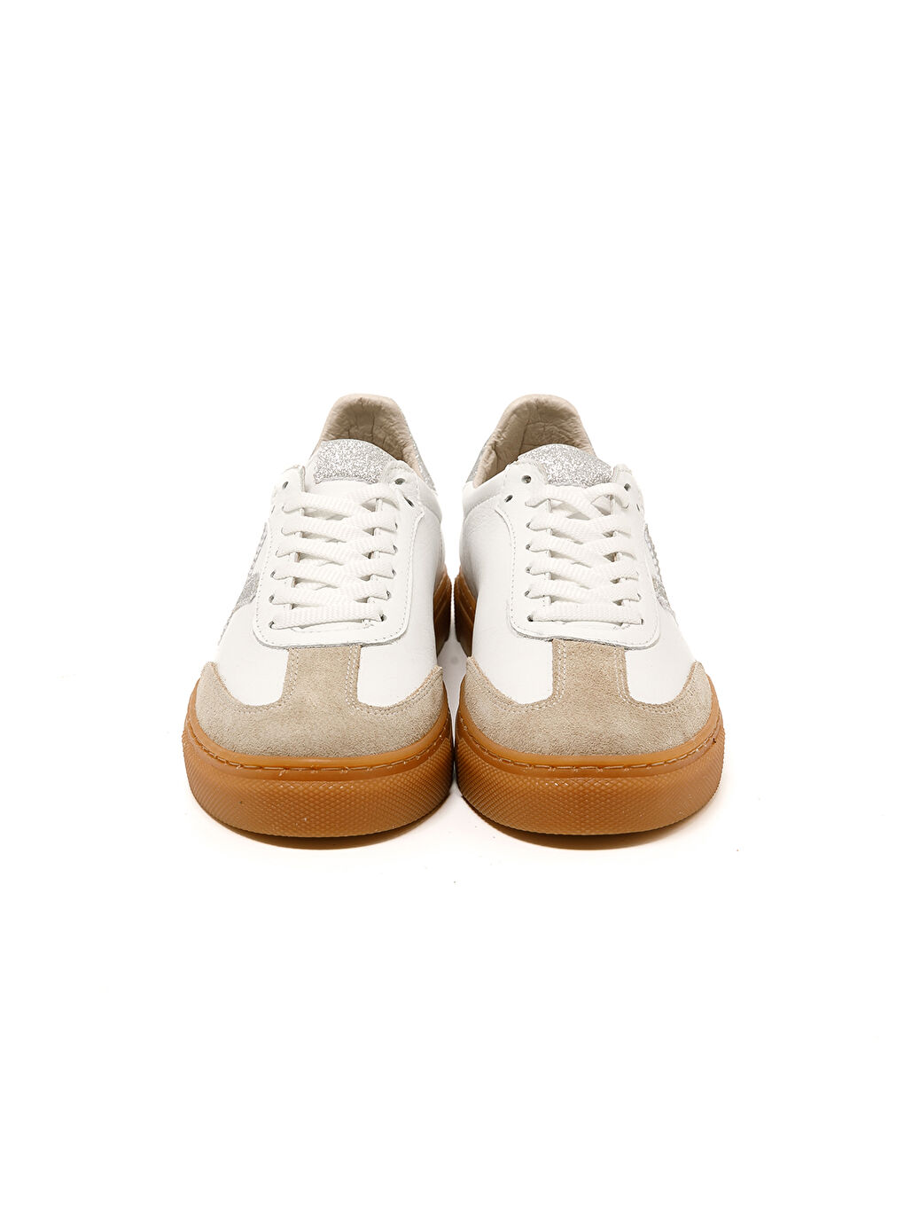 Kadın Sneaker ( Günlük) MAR-25Y-192-3030 Bej Süet-Beyaz Cilt-Silver Sim-3