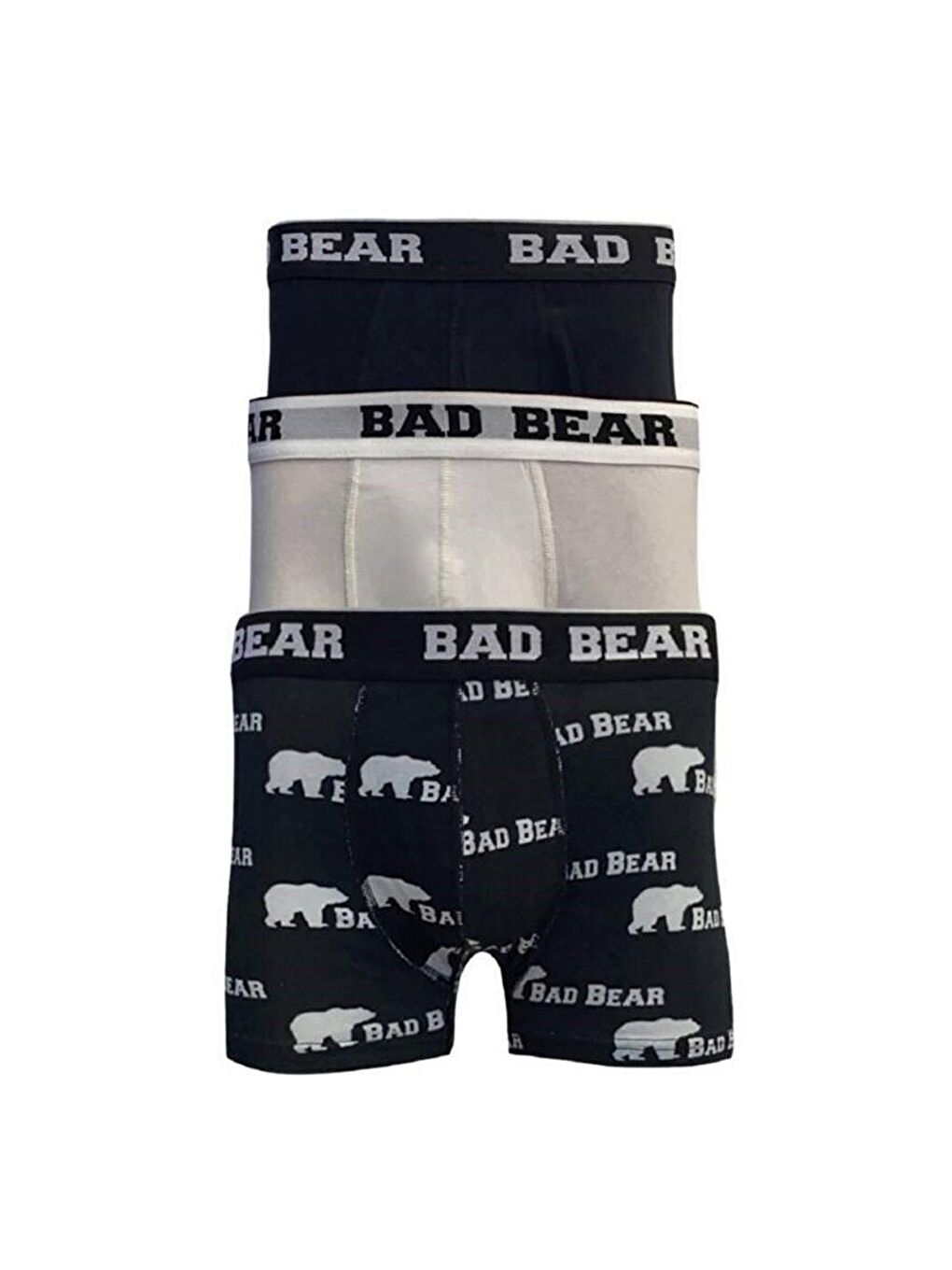 Siyah 3 Pack Erkek Desenli Boxer