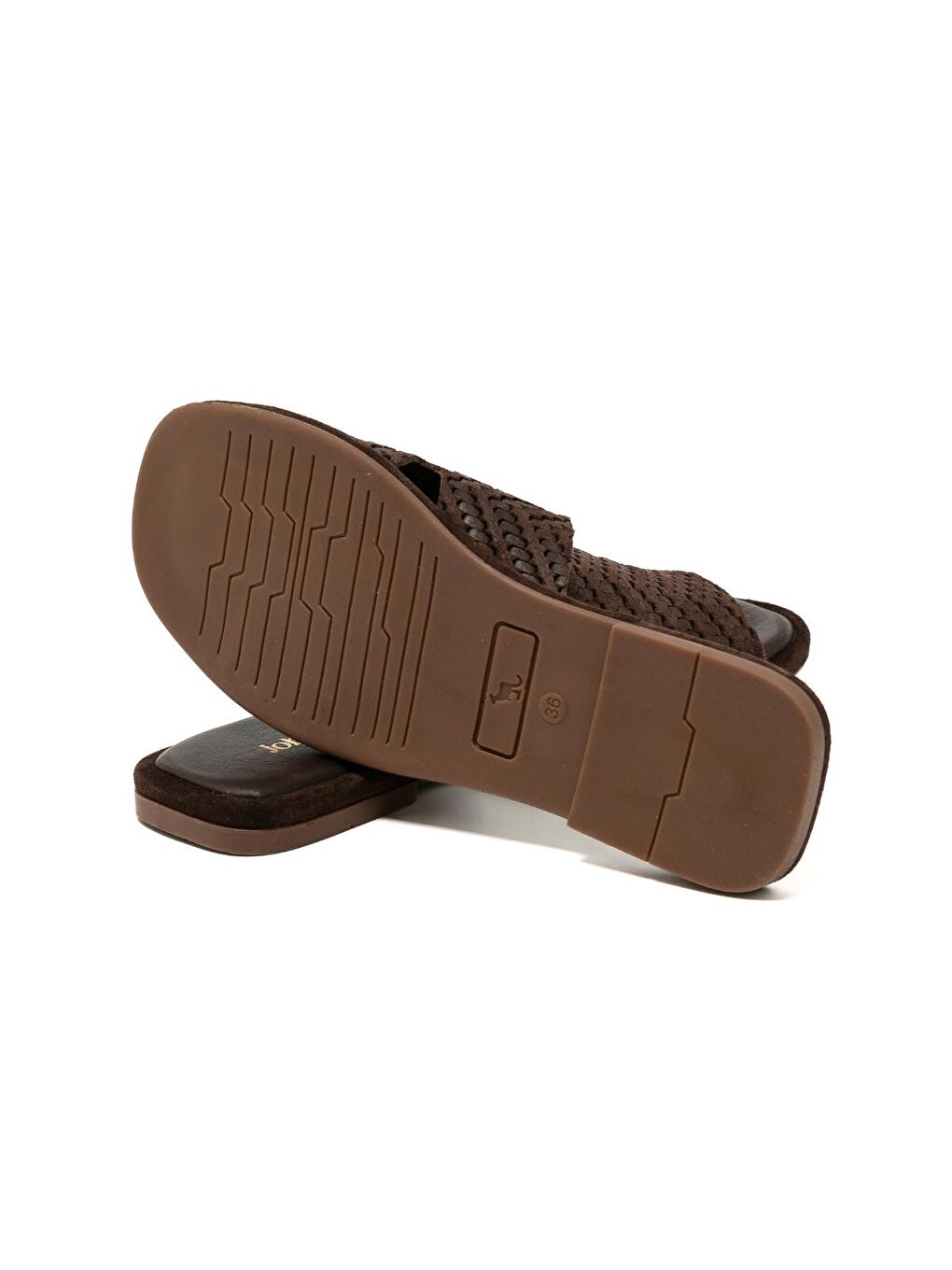 Kahverengi Kadın Terlik RC-25Y-001-R29645 Kahve Süet-4