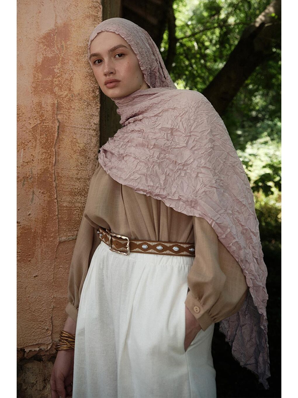 Pembe Vual Kraş Şal Çakıl Taşı-8