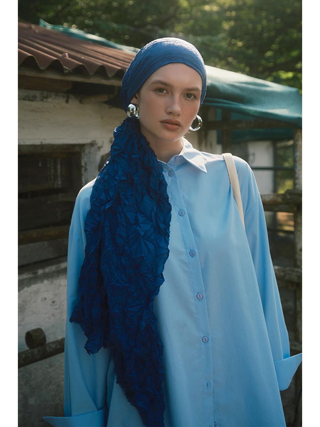 Mavi Vual Kraş Şal Okyanus-3