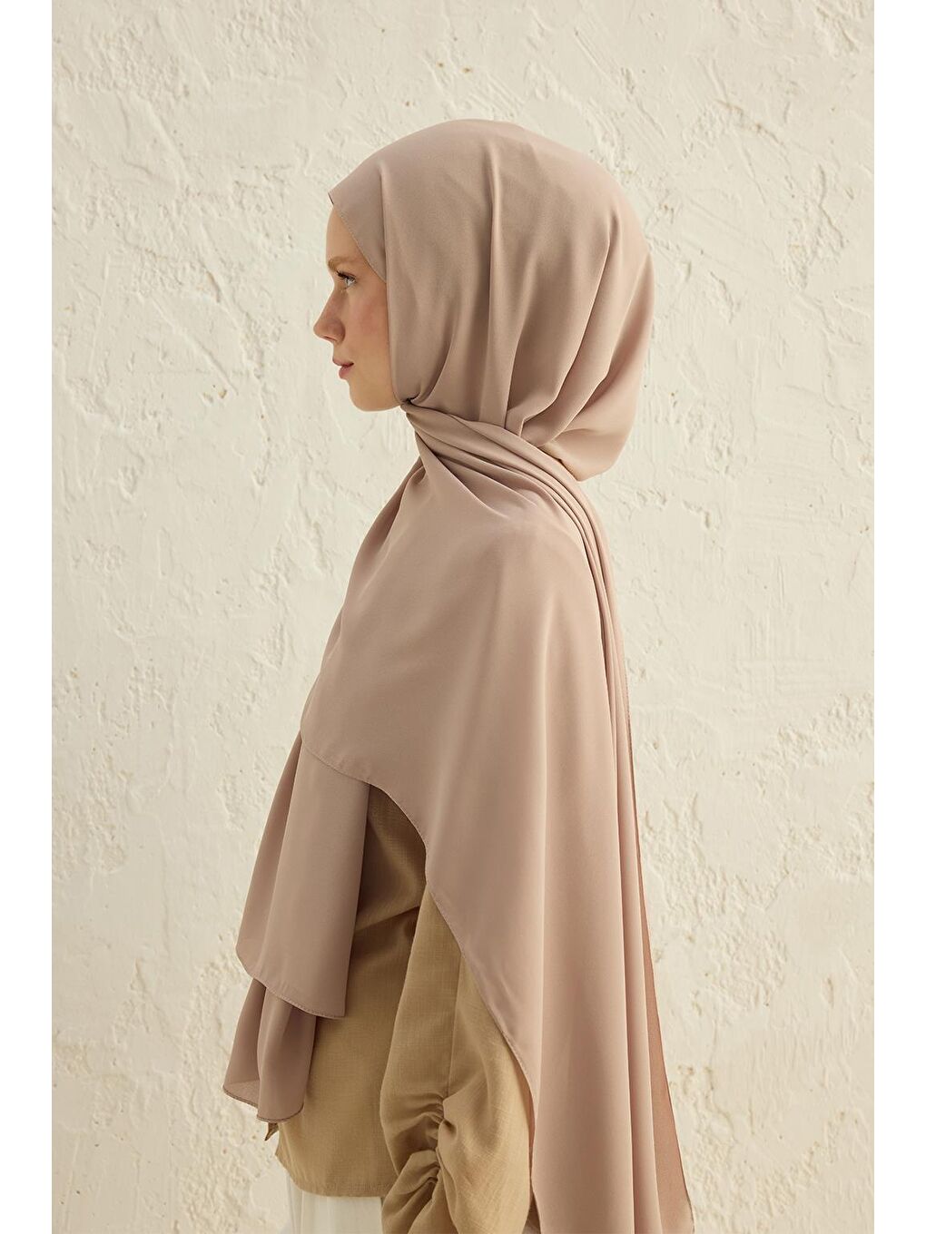 Kahverengi Daily Krep Şal Cappuccino-5