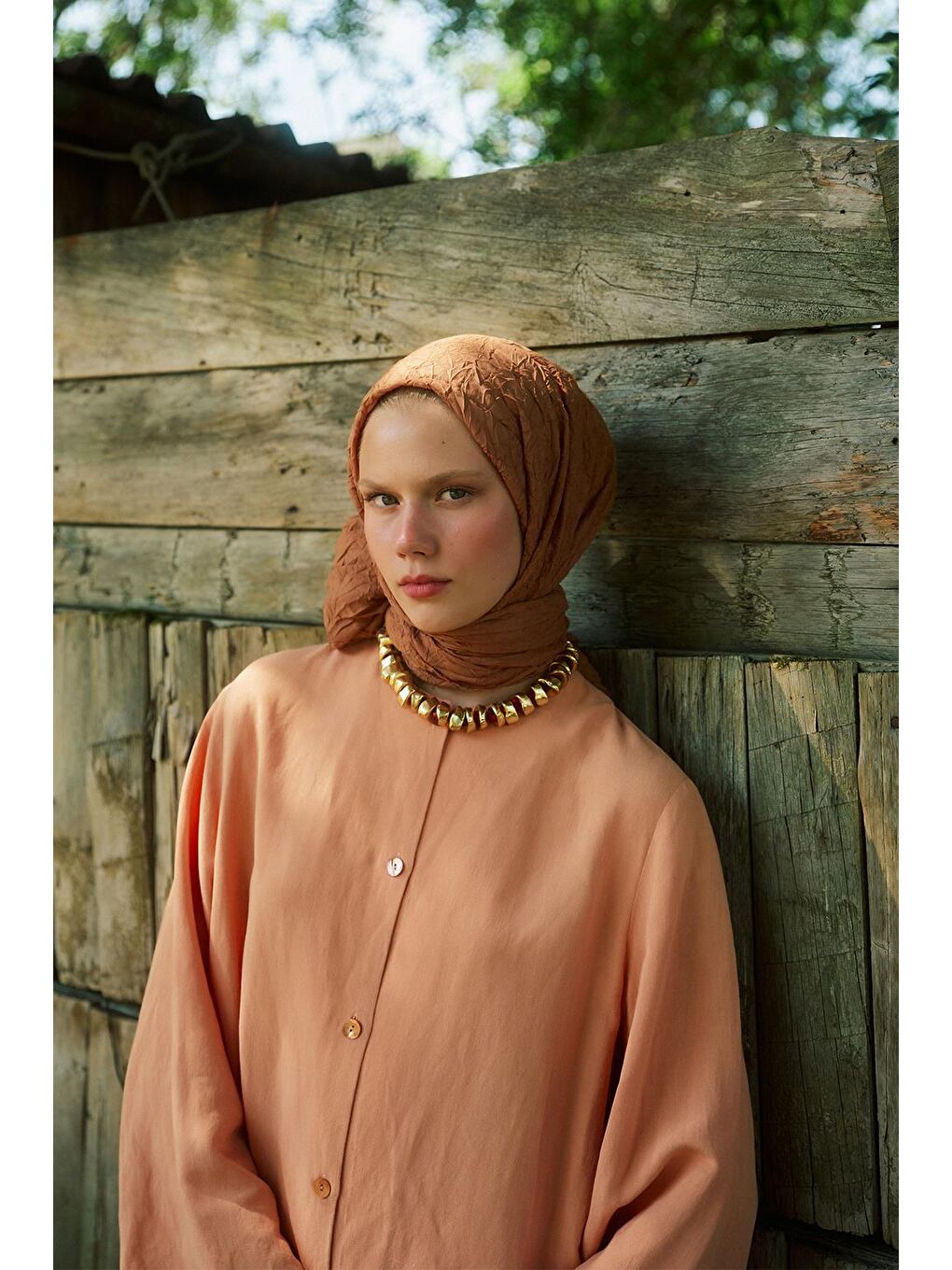 Pembe Vual Kraş Şal Şeftali