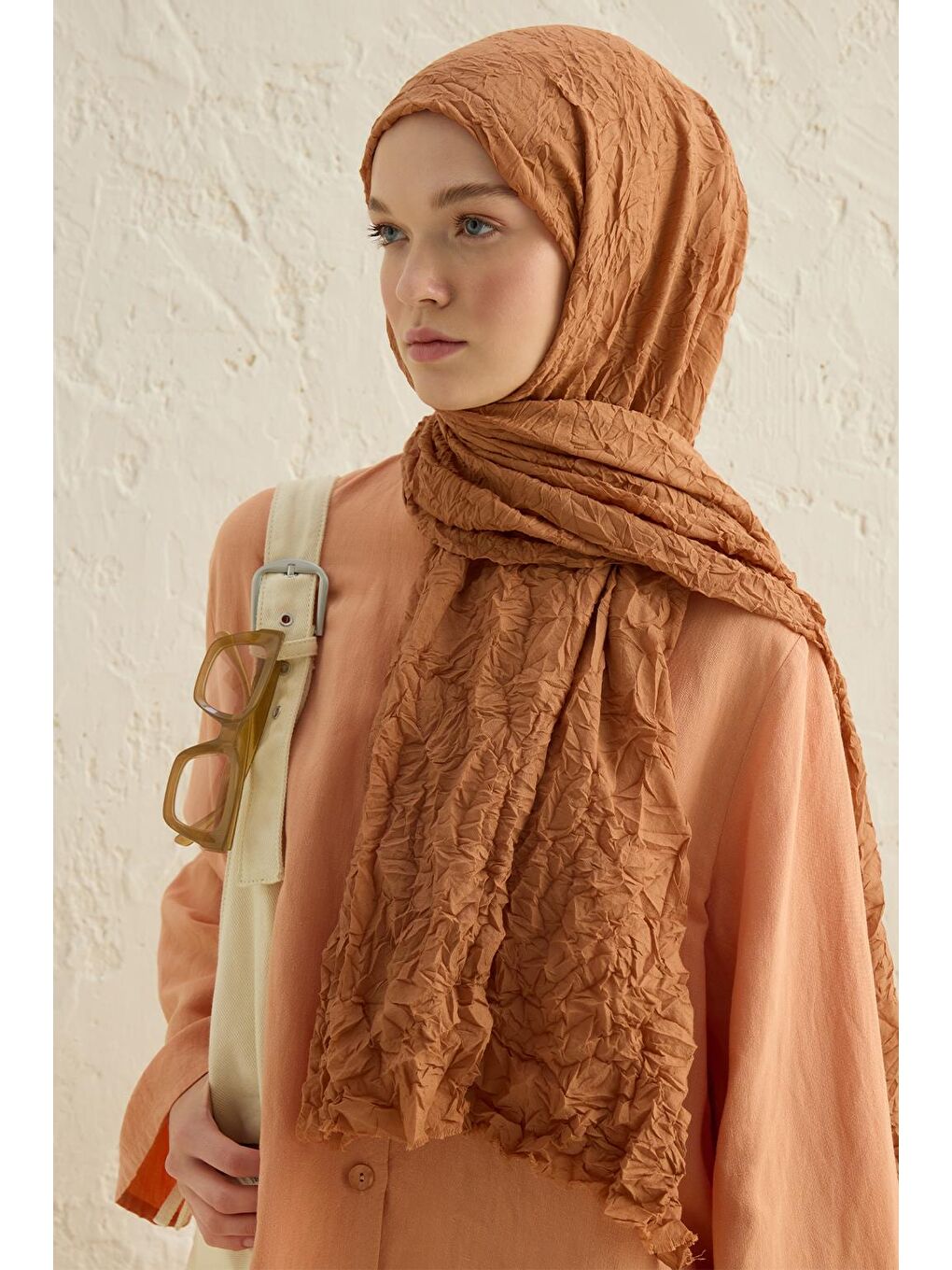 Pembe Vual Kraş Şal Şeftali-1