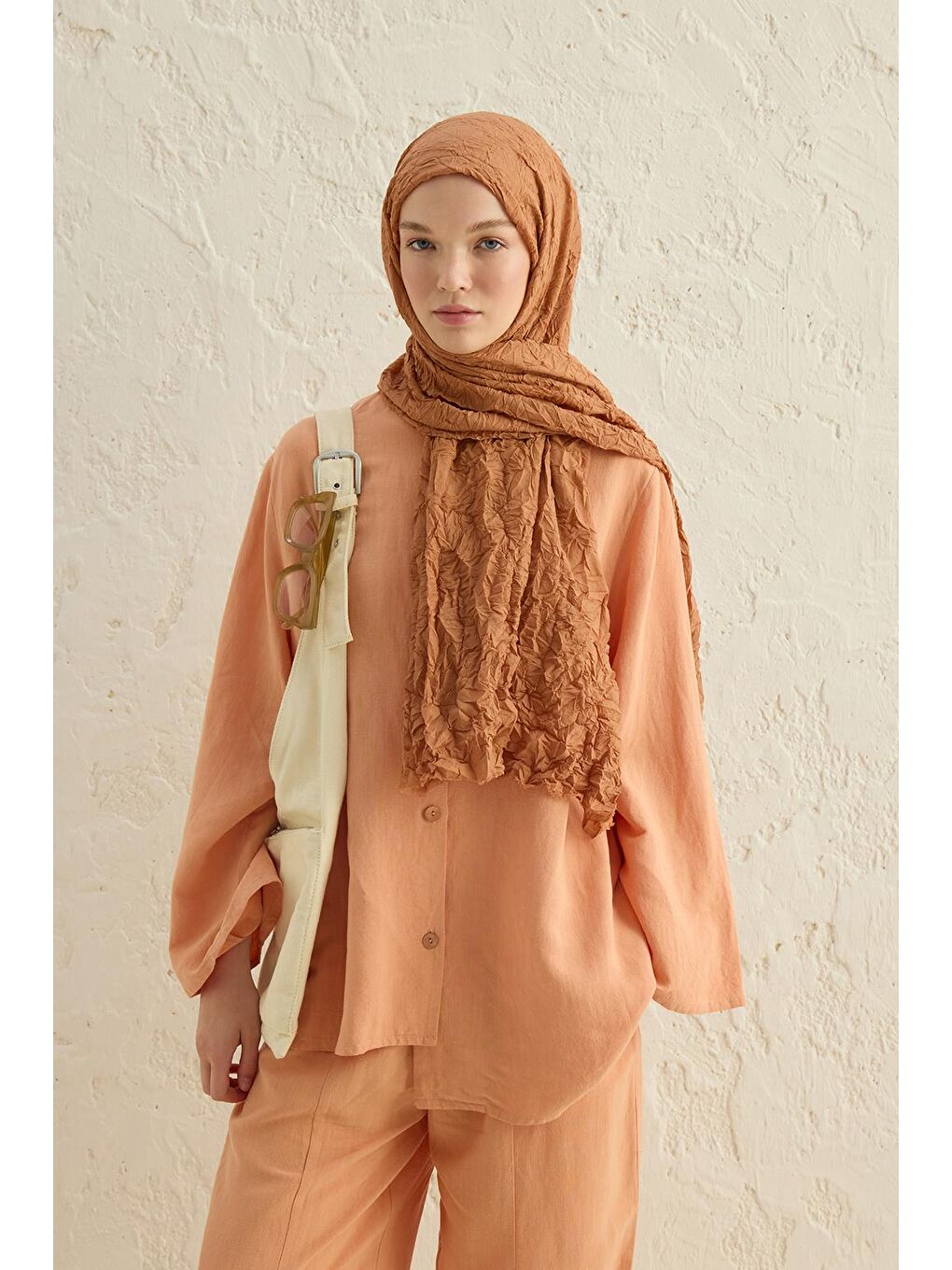 Pembe Vual Kraş Şal Şeftali-2