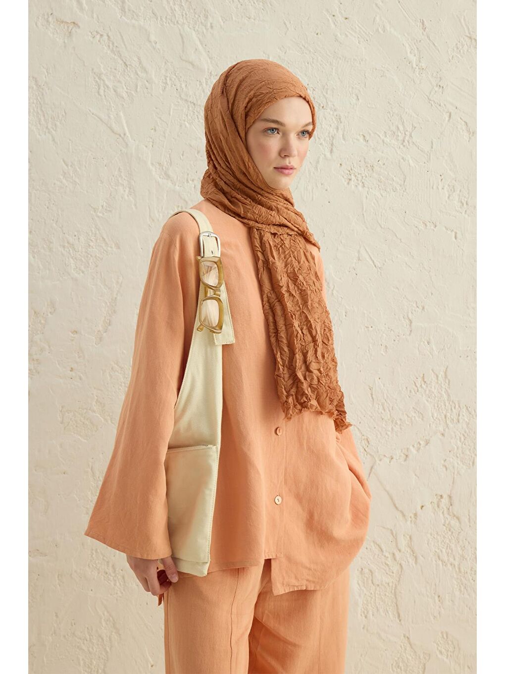 Pembe Vual Kraş Şal Şeftali-3