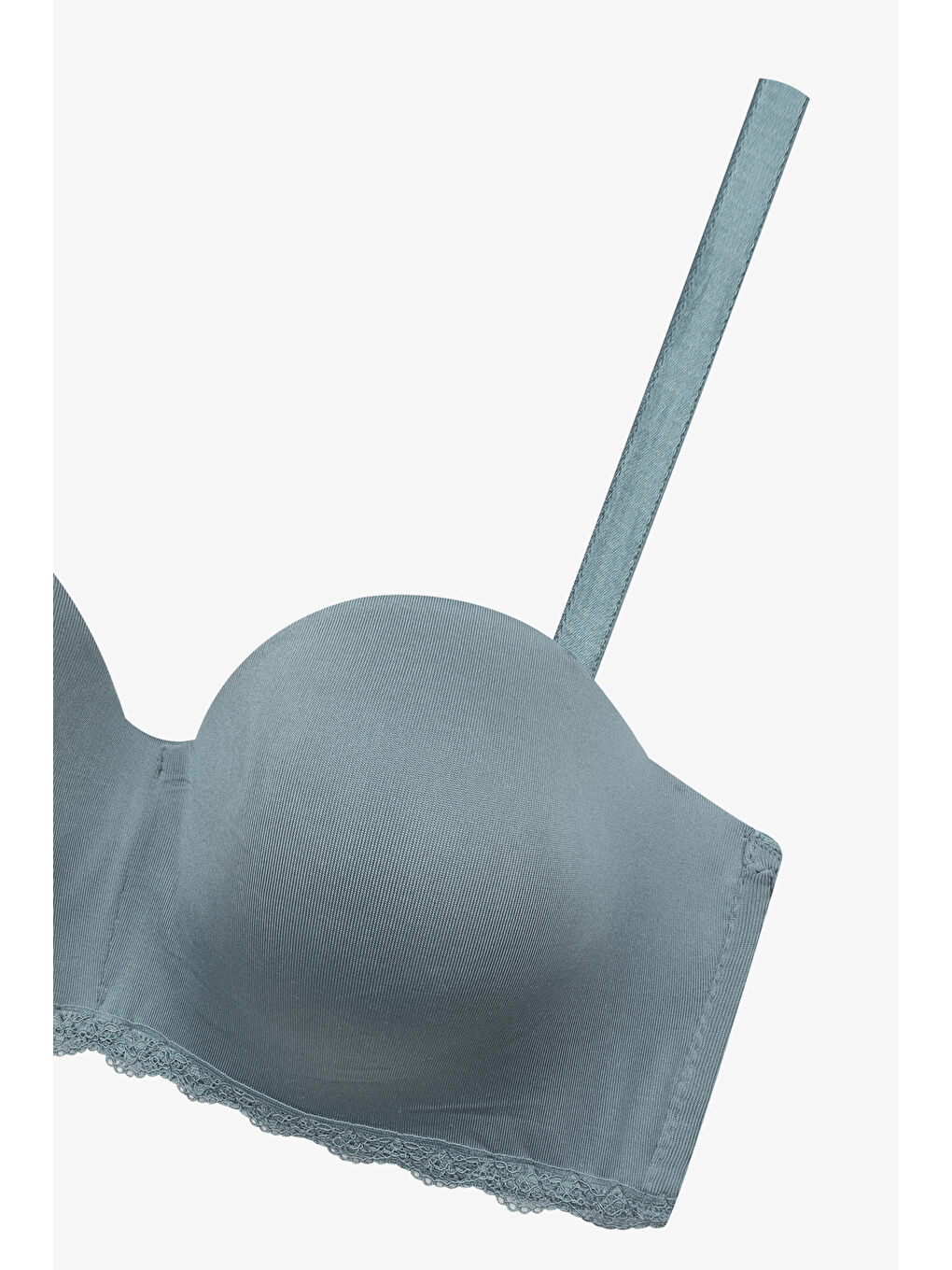 Yeşil Kadın Fitilli Straplez Sütyen-2