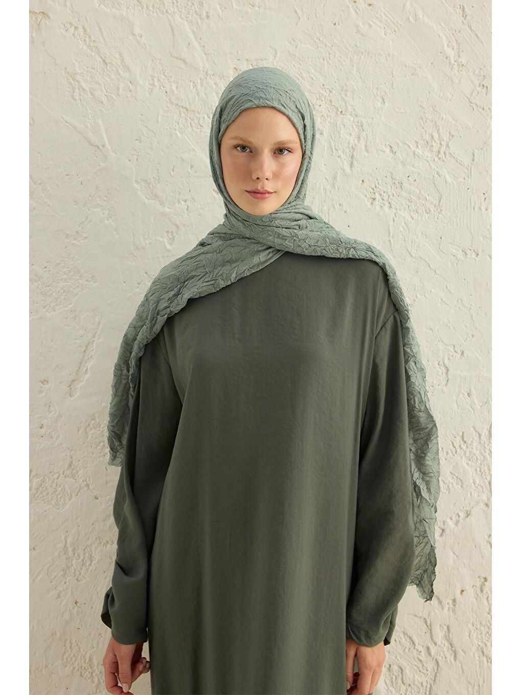 Vual Kraş Şal Pastel Yeşil-1