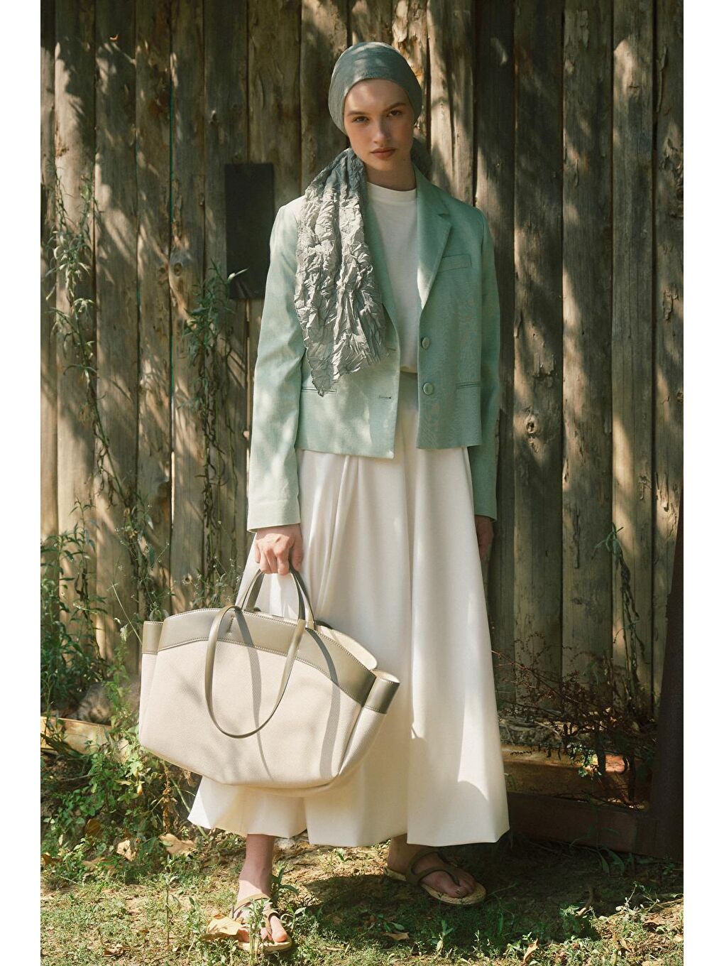 Vual Kraş Şal Pastel Yeşil-5