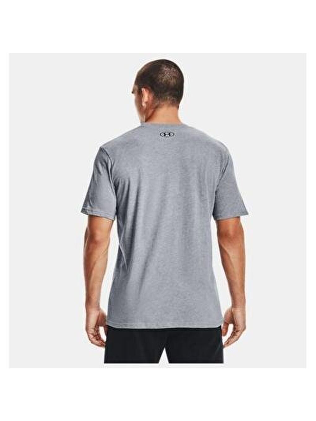 Sportstyle Left Chest Erkek Gri Bisiklet Yaka Tişört-2