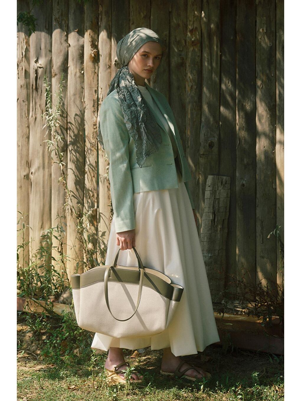 Vual Kraş Şal Pastel Yeşil-6