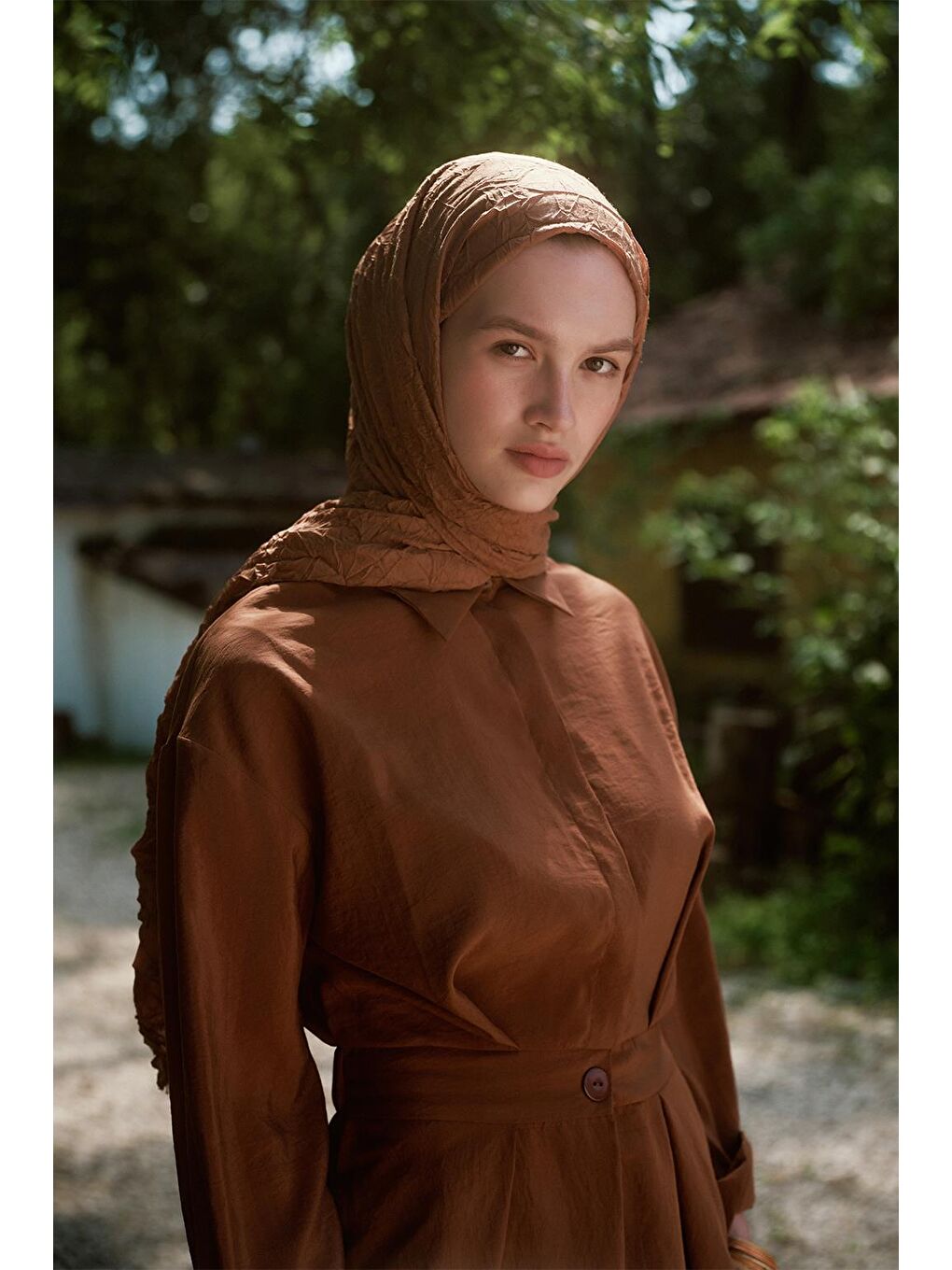 Kahverengi Vual Kraş Şal Kil