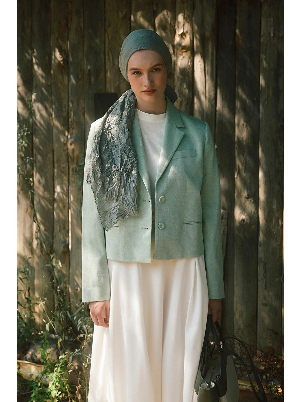 Vual Kraş Şal Pastel Yeşil-7