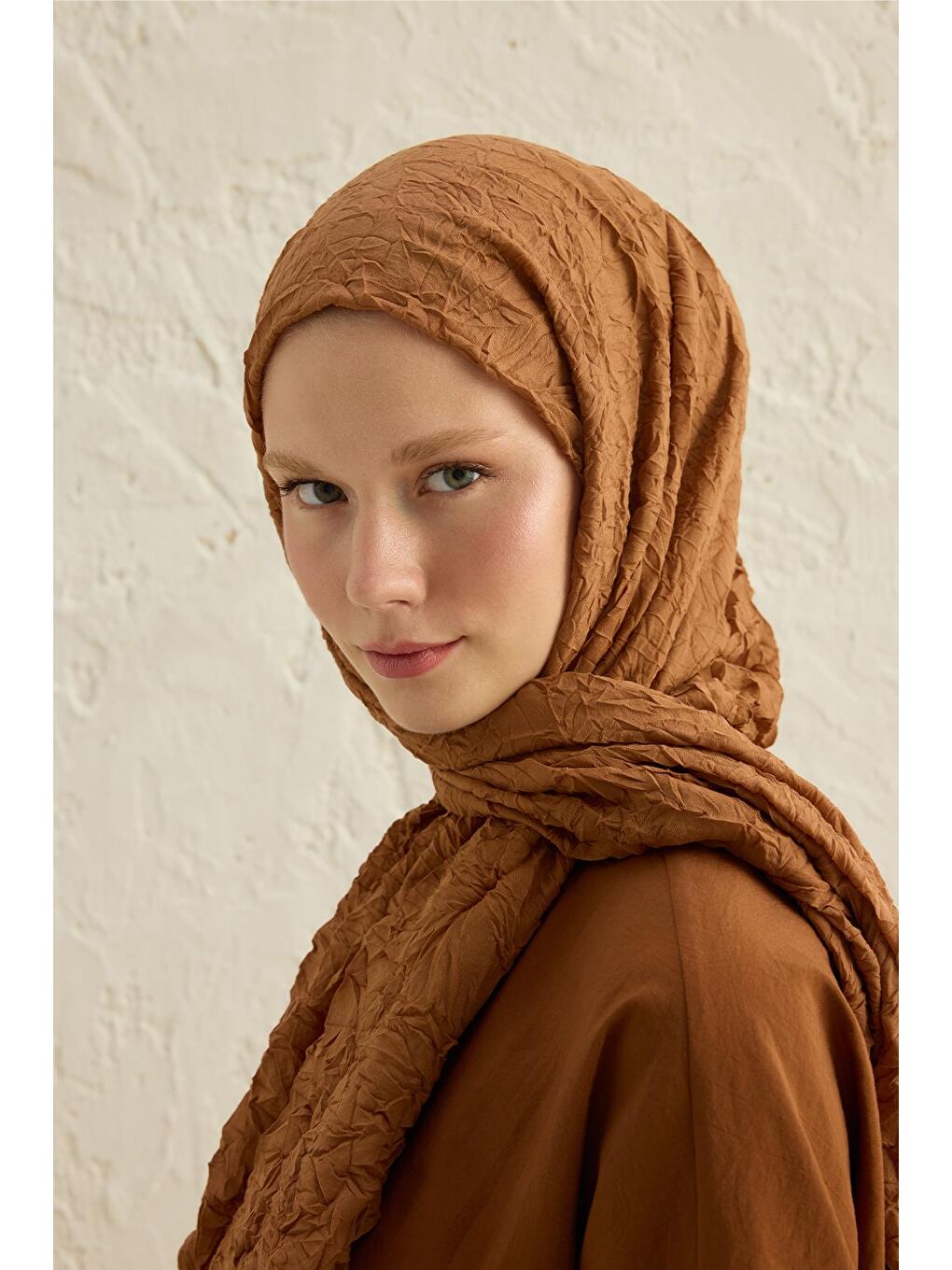 Kahverengi Vual Kraş Şal Kil-4