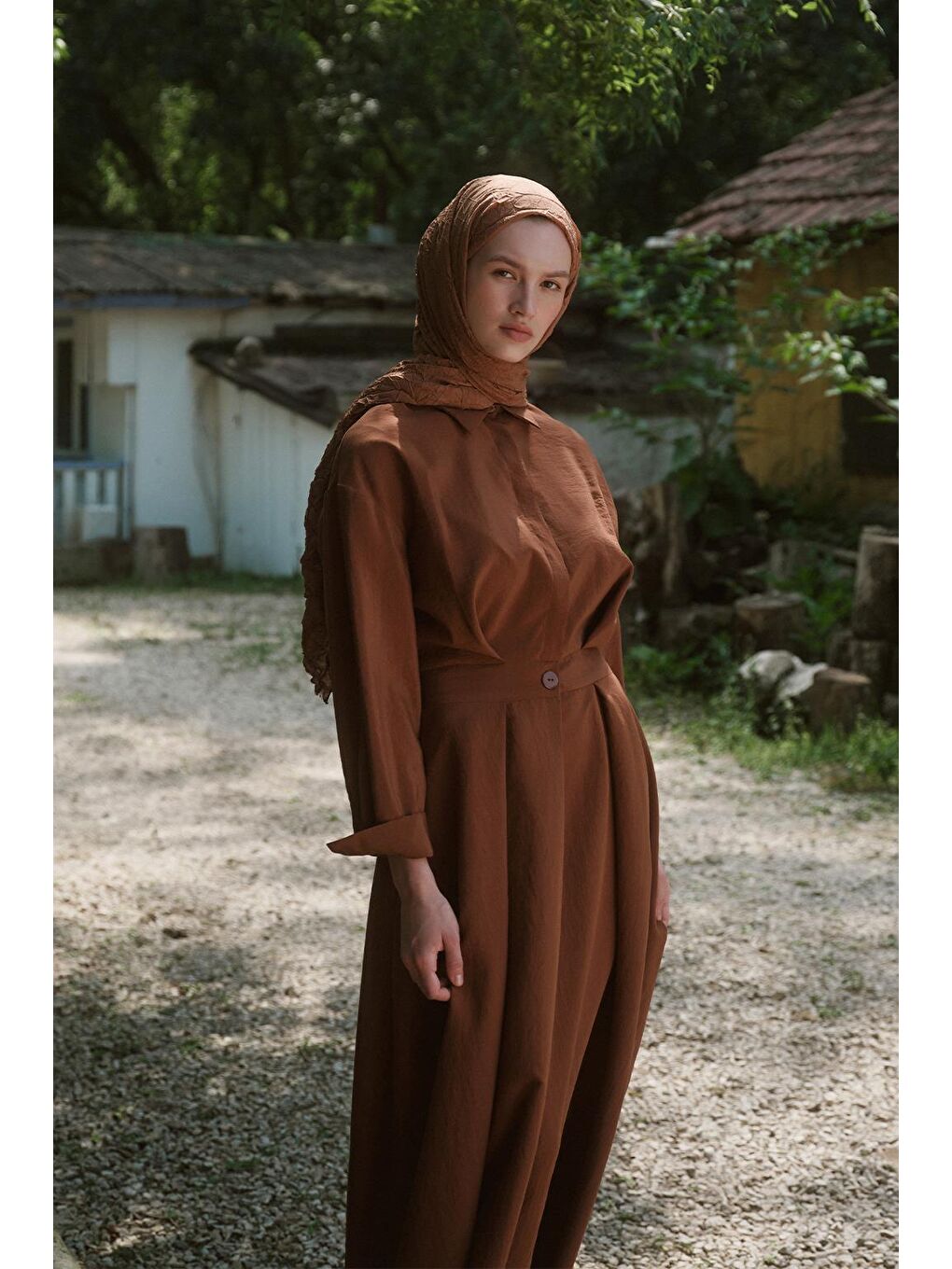 Kahverengi Vual Kraş Şal Kil-5