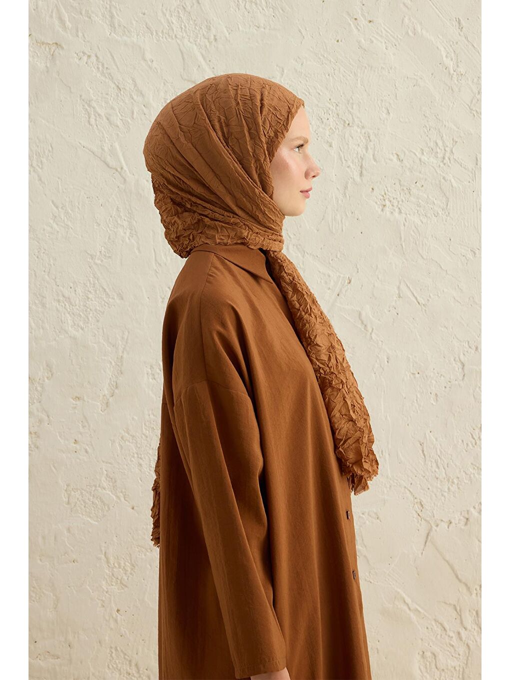 Kahverengi Vual Kraş Şal Kil-7
